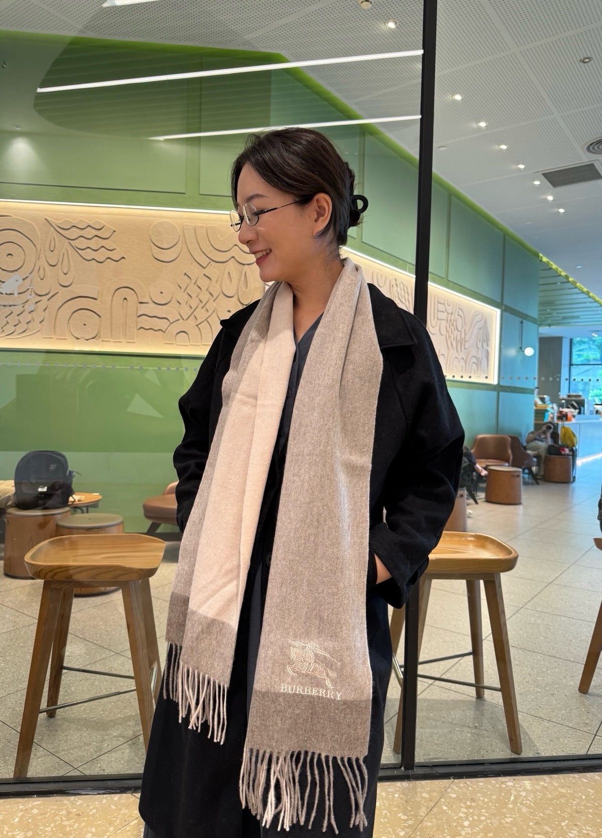 Brown and Blue Scarf