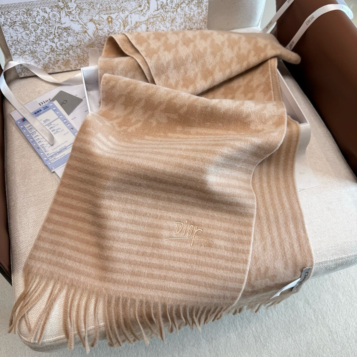 Brown and Rose Scarf