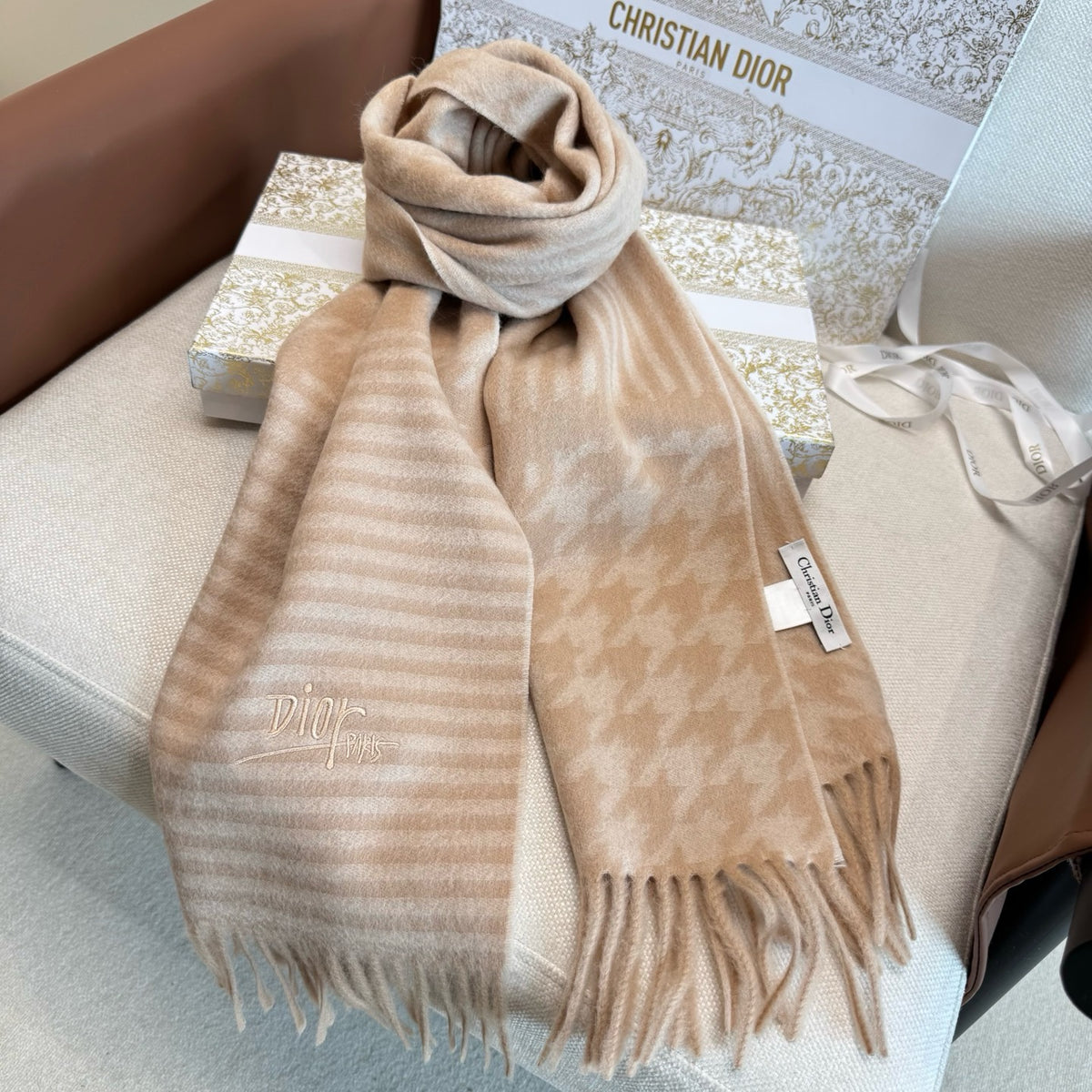 Brown and Rose Scarf