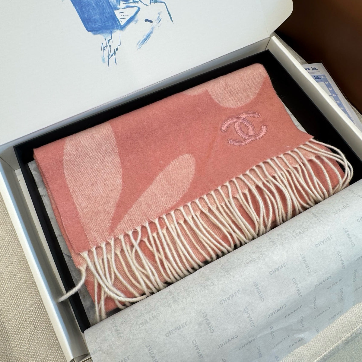 Pink and Blue Scarf