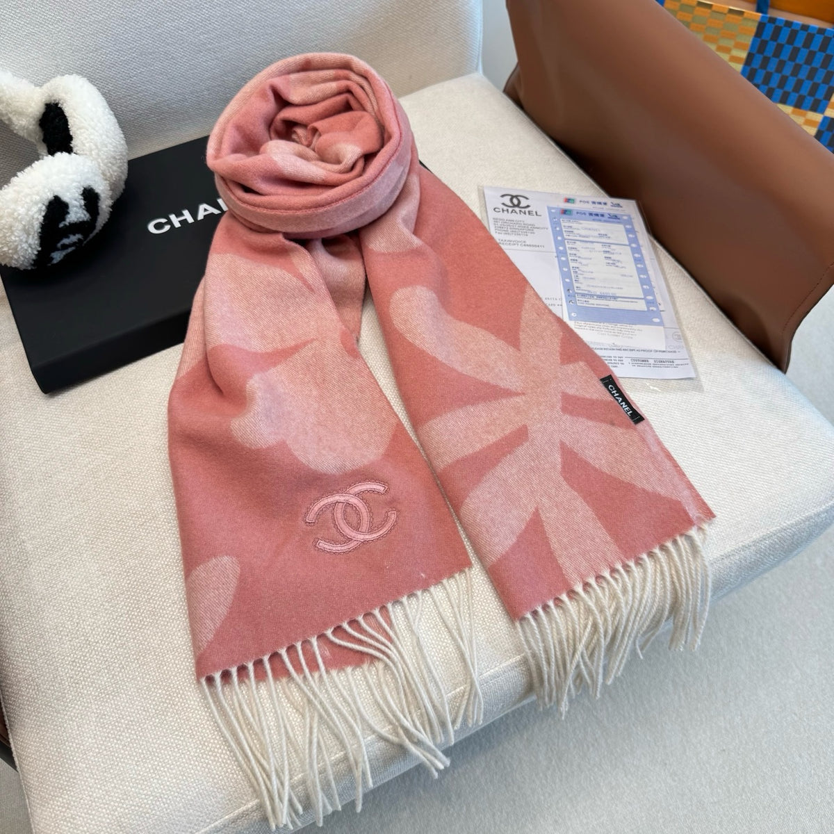 Pink and Blue Scarf