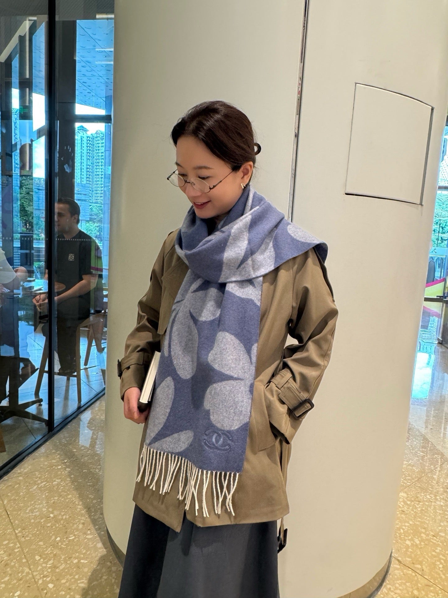 Pink and Blue Scarf