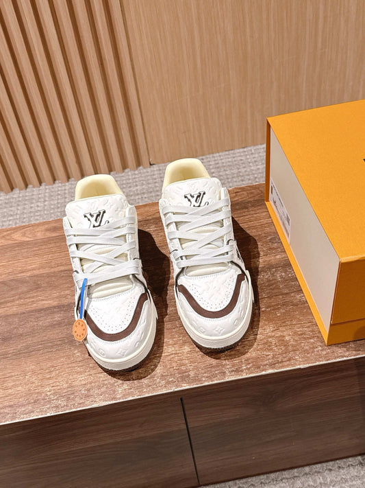 White Brown Shoes