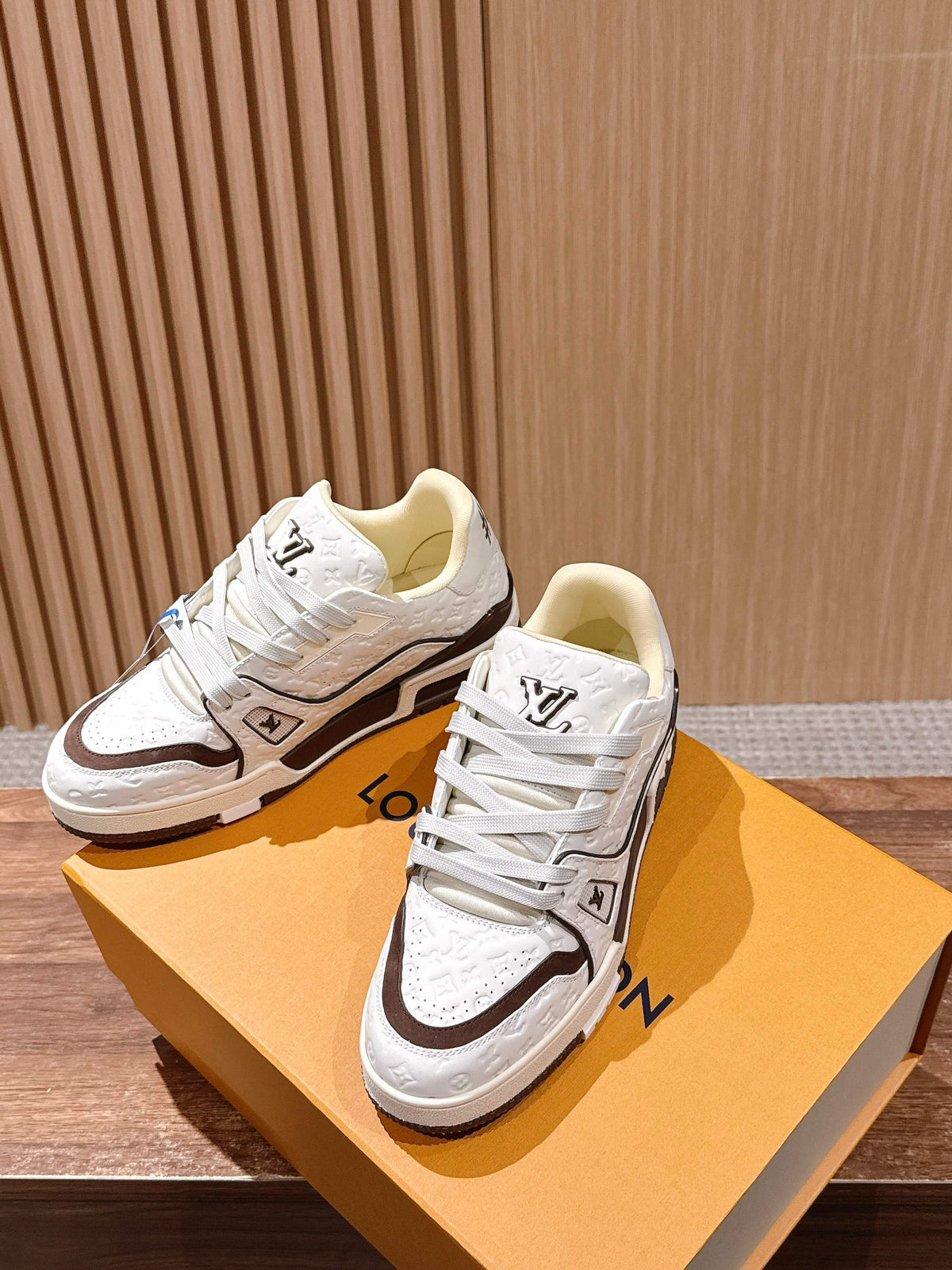 White Brown Shoes