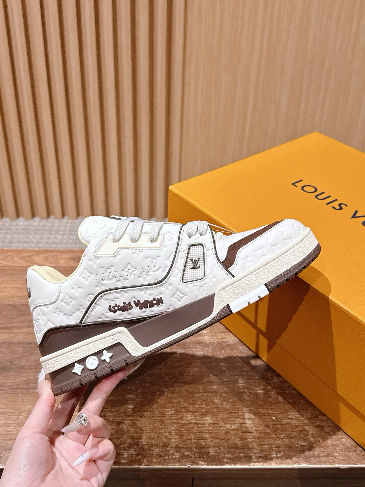 White Brown Shoes