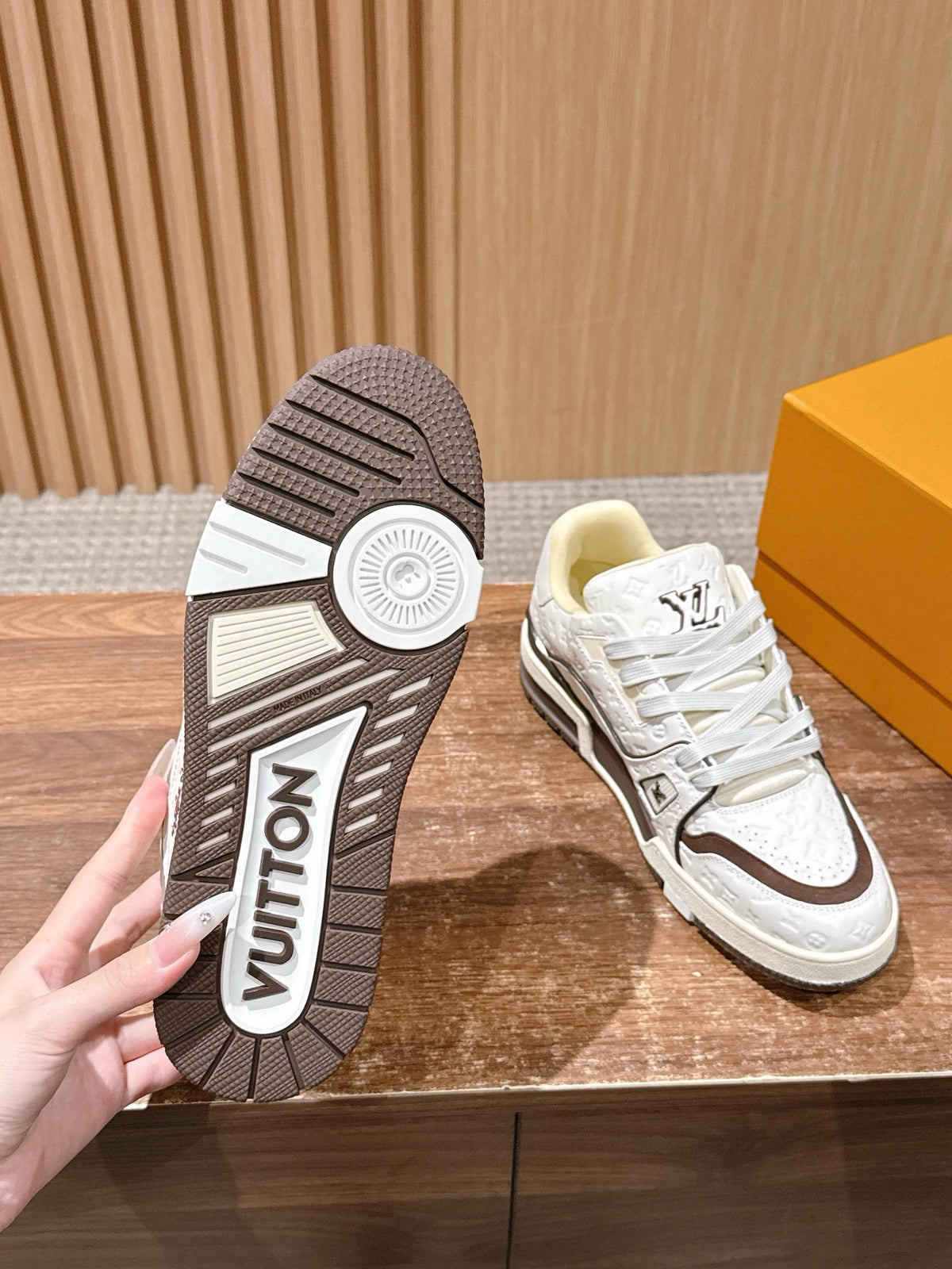 White Brown Shoes