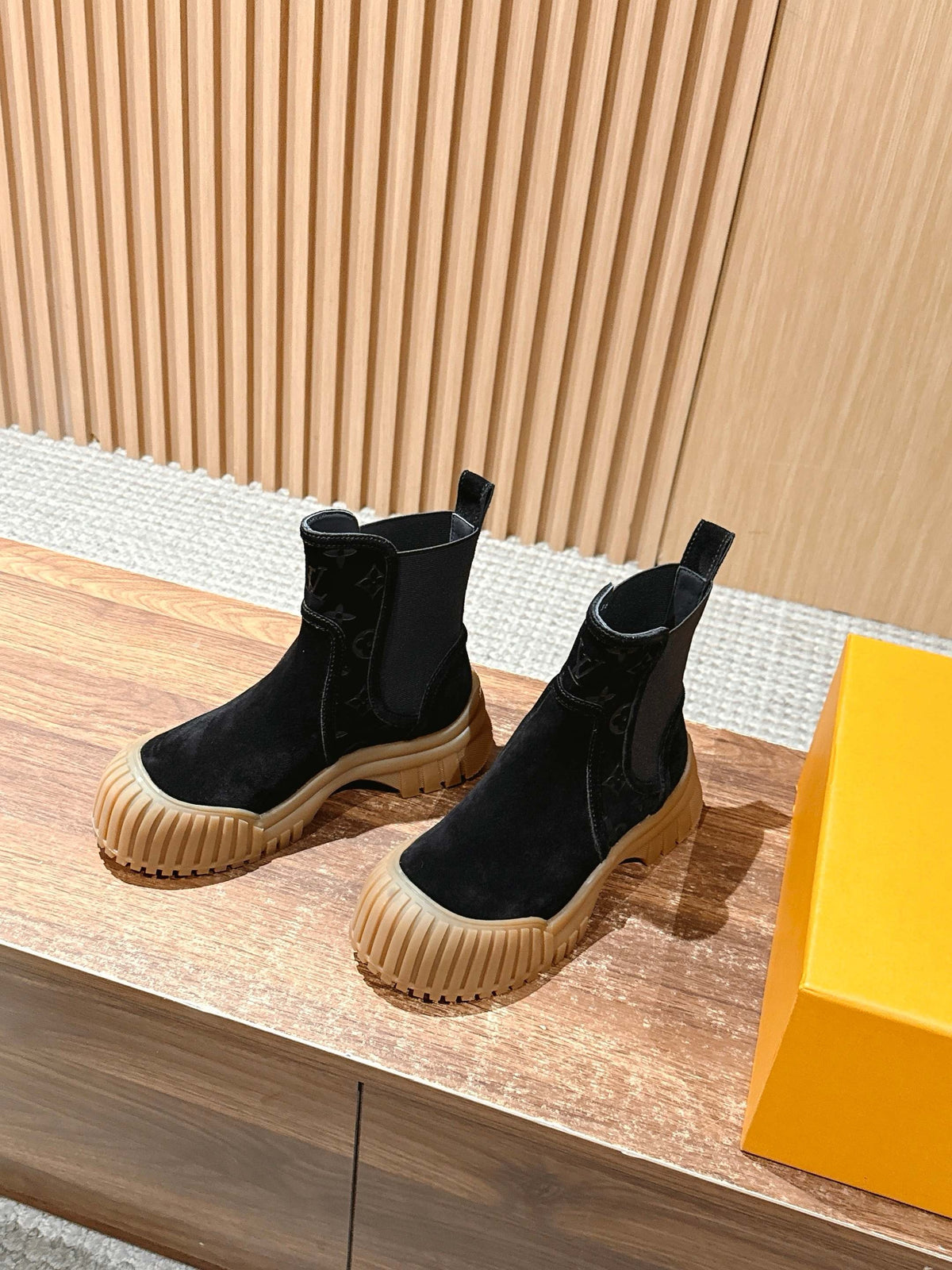 Black and Beige Shoes