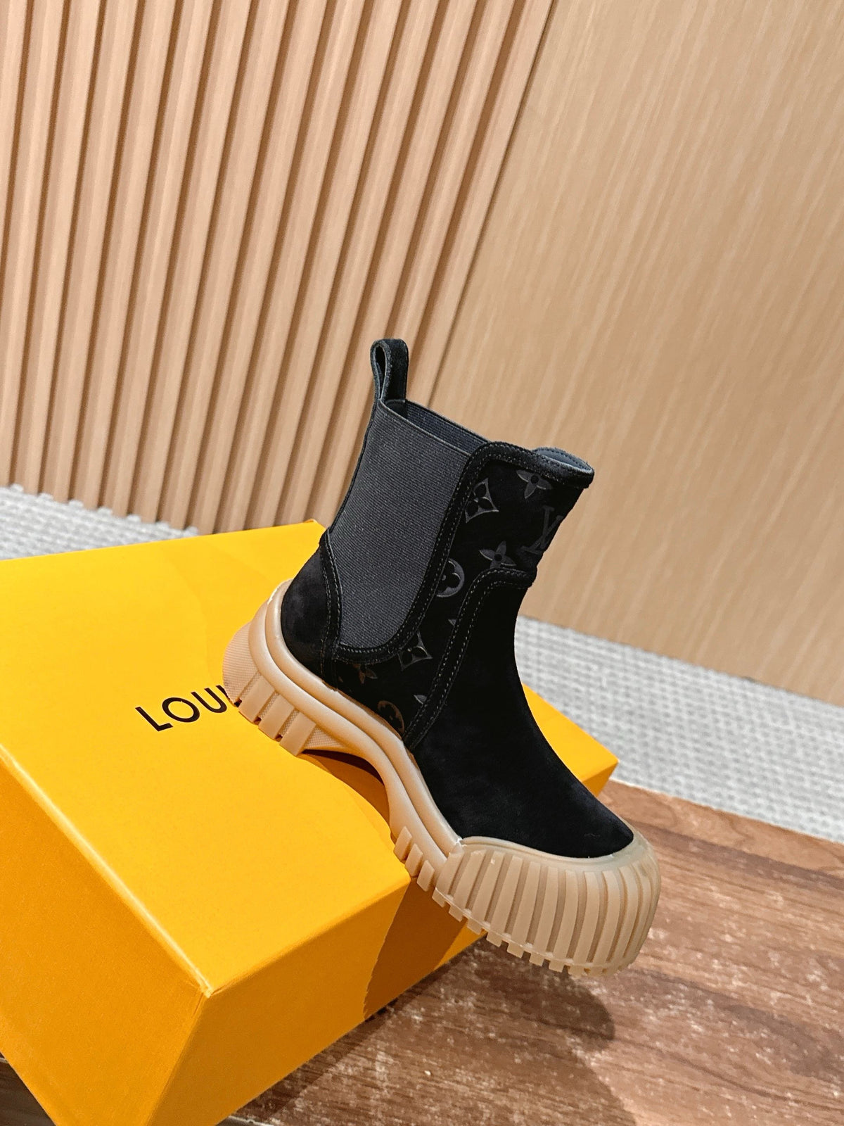 Black and Beige Shoes
