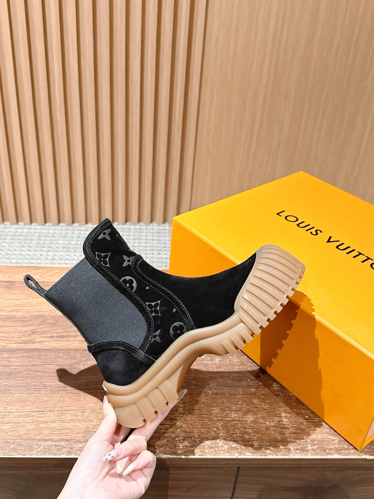 Black and Beige Shoes