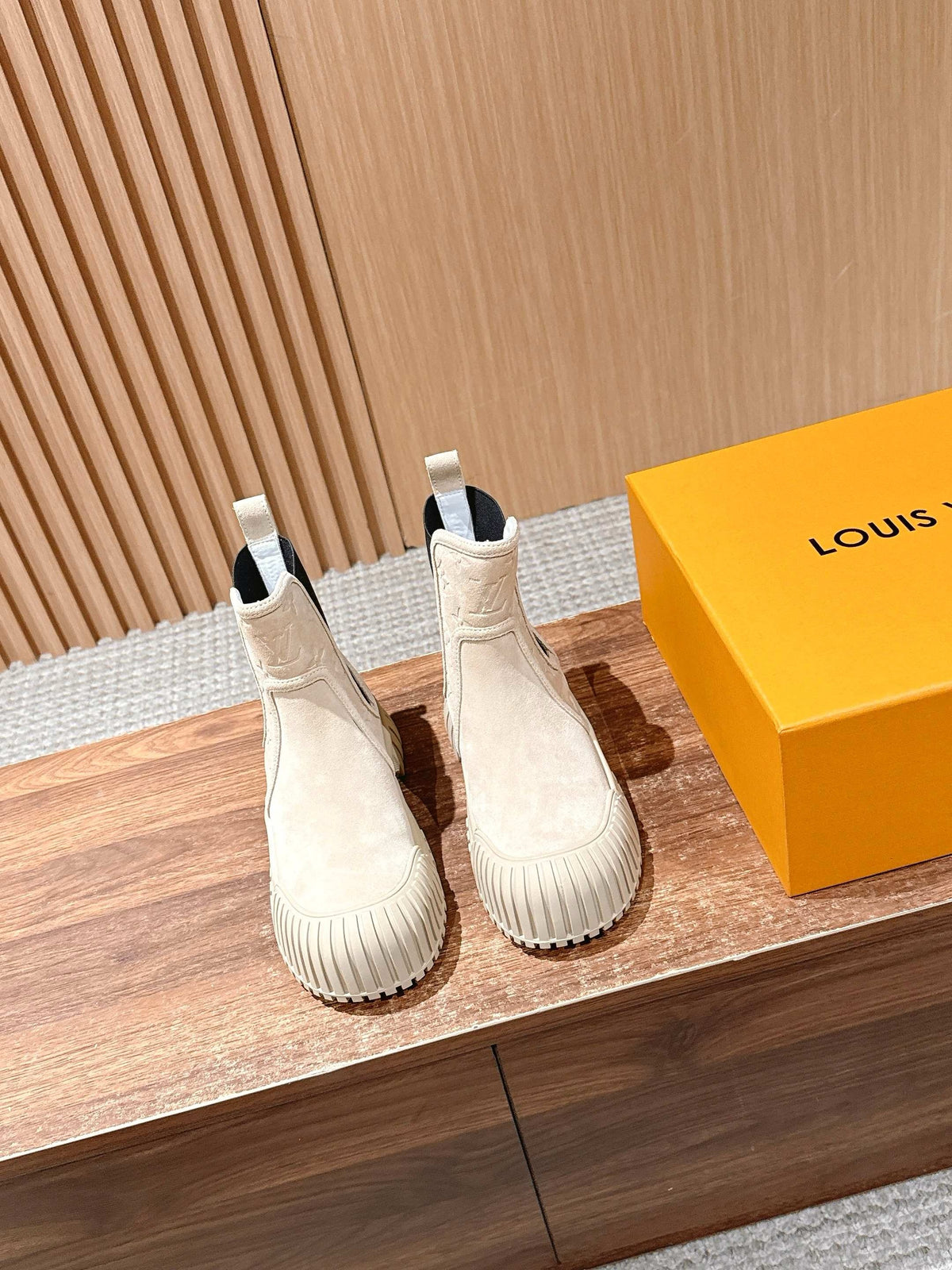 Black and Beige Shoes