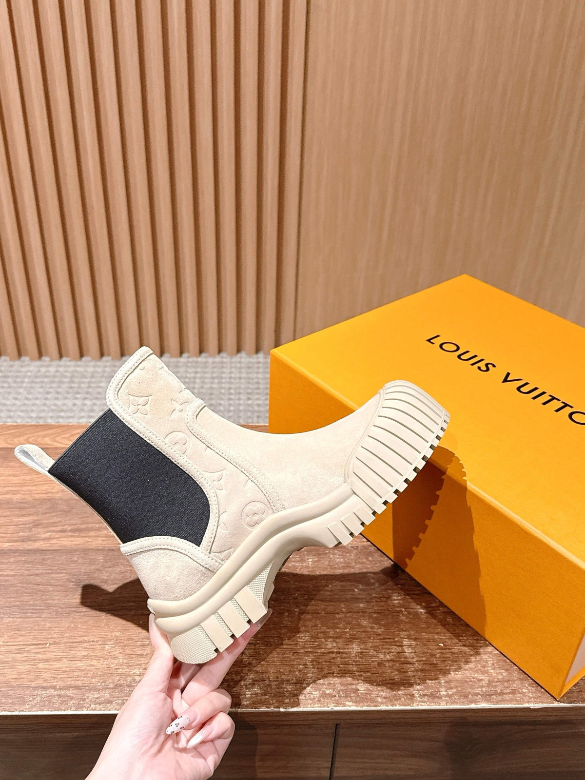 Black and Beige Shoes