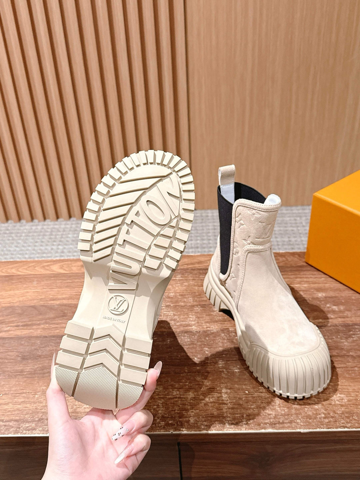 Black and Beige Shoes