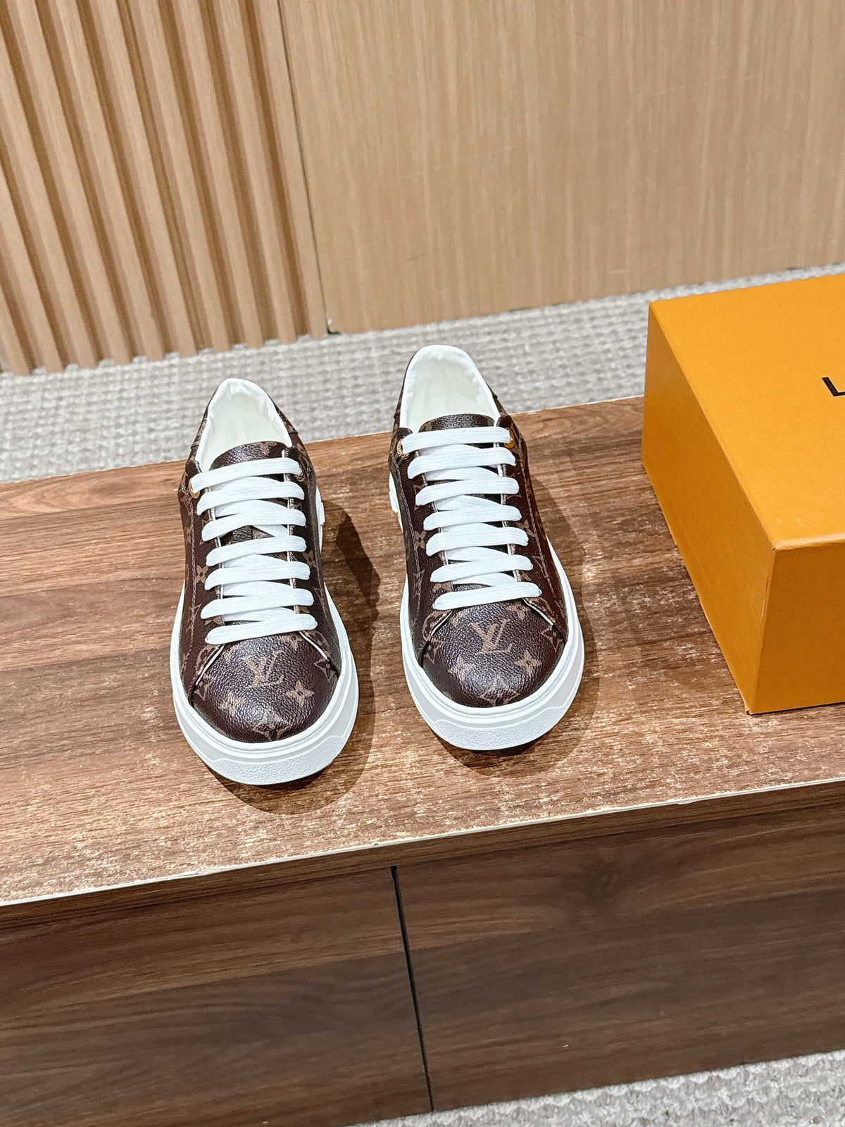 Brown and White Shoes
