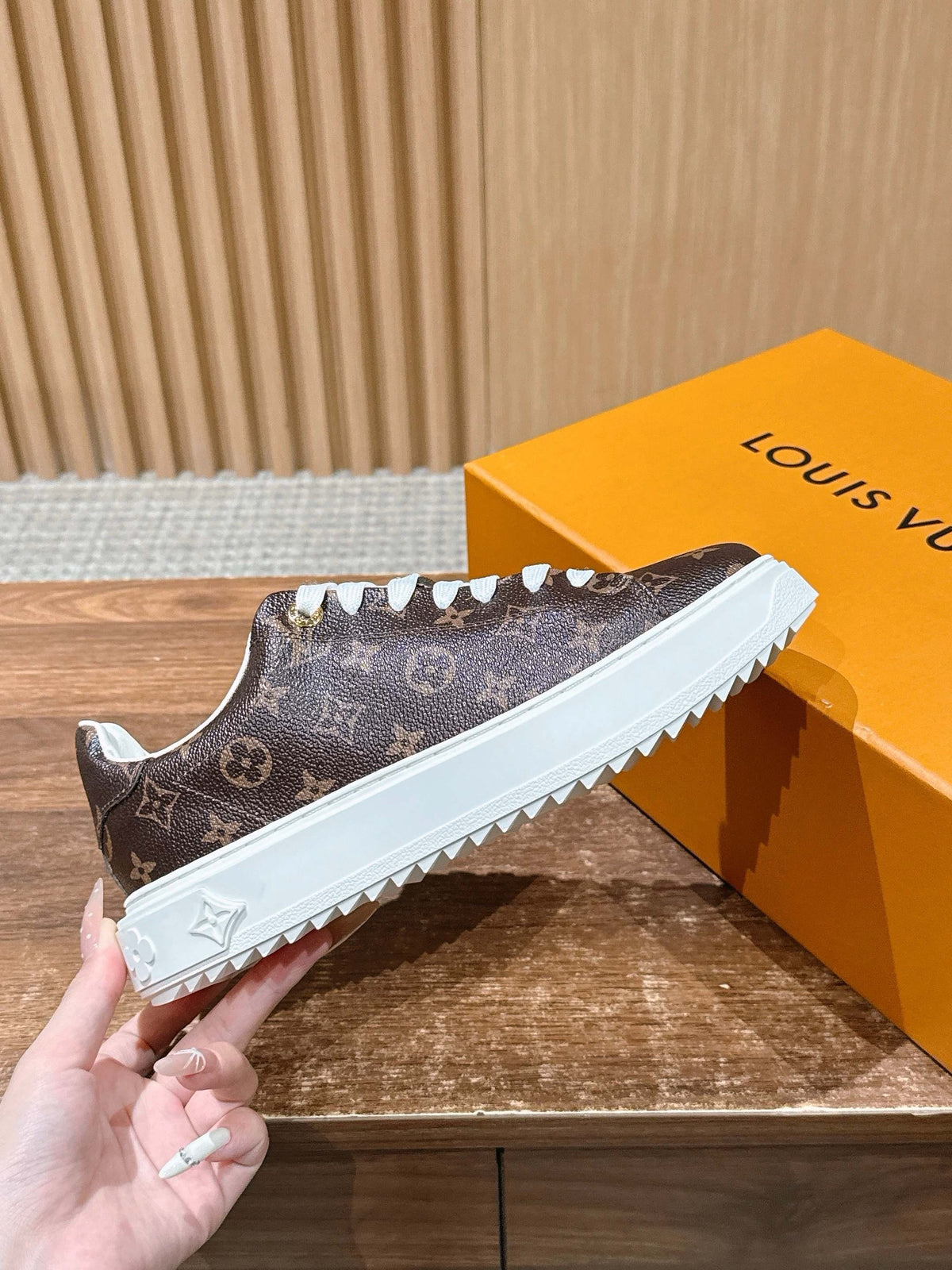 Brown and White Shoes