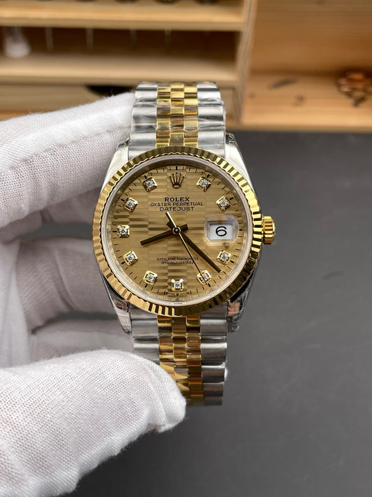 Silver Golden Watch