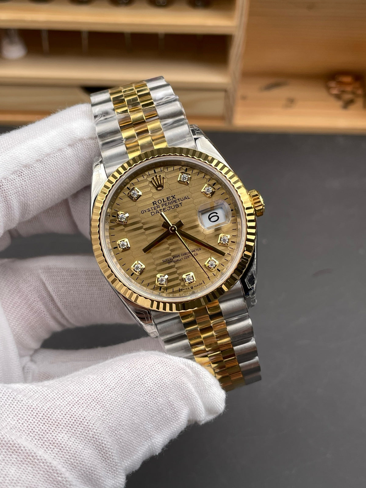 Silver Golden Watch