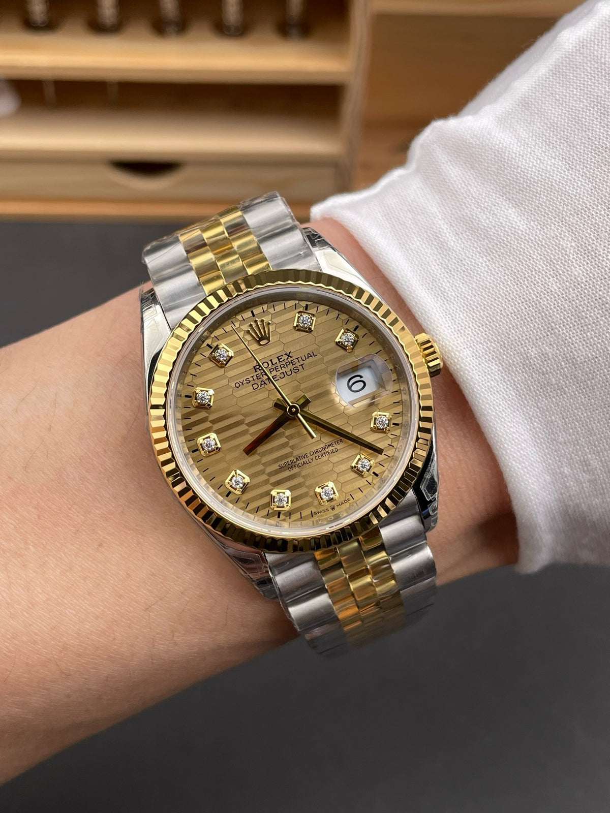 Silver Golden Watch