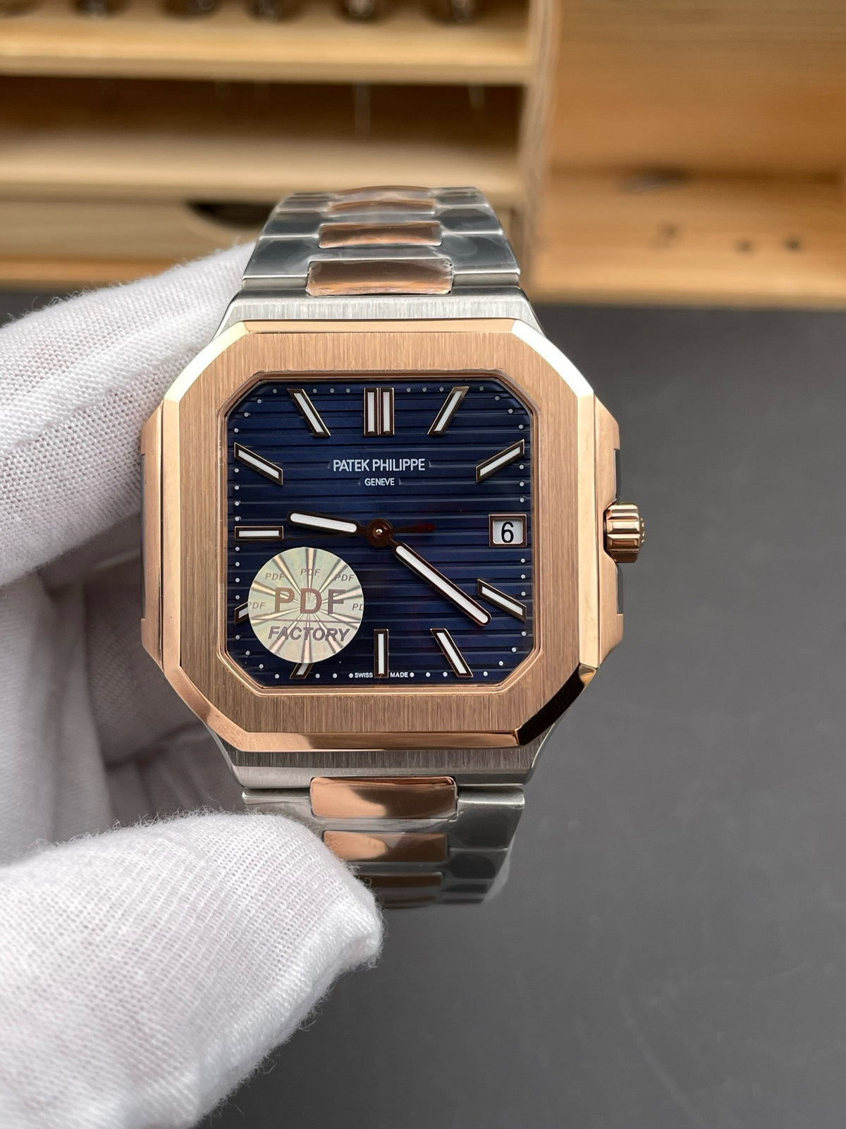 Rose Gold Silver Watch - Size 45mm - FashionHype.xyz
