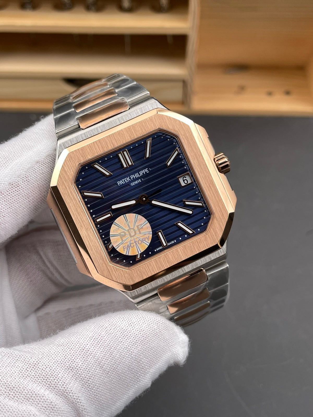 Rose Gold Silver Watch - Size 45mm - FashionHype.xyz