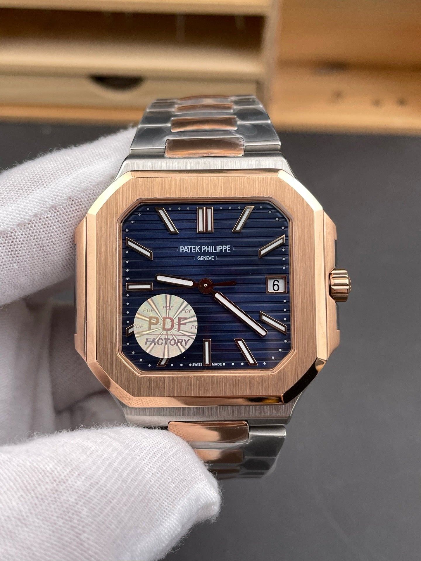 Rose Gold Silver Watch - Size 45mm - FashionHype.xyz