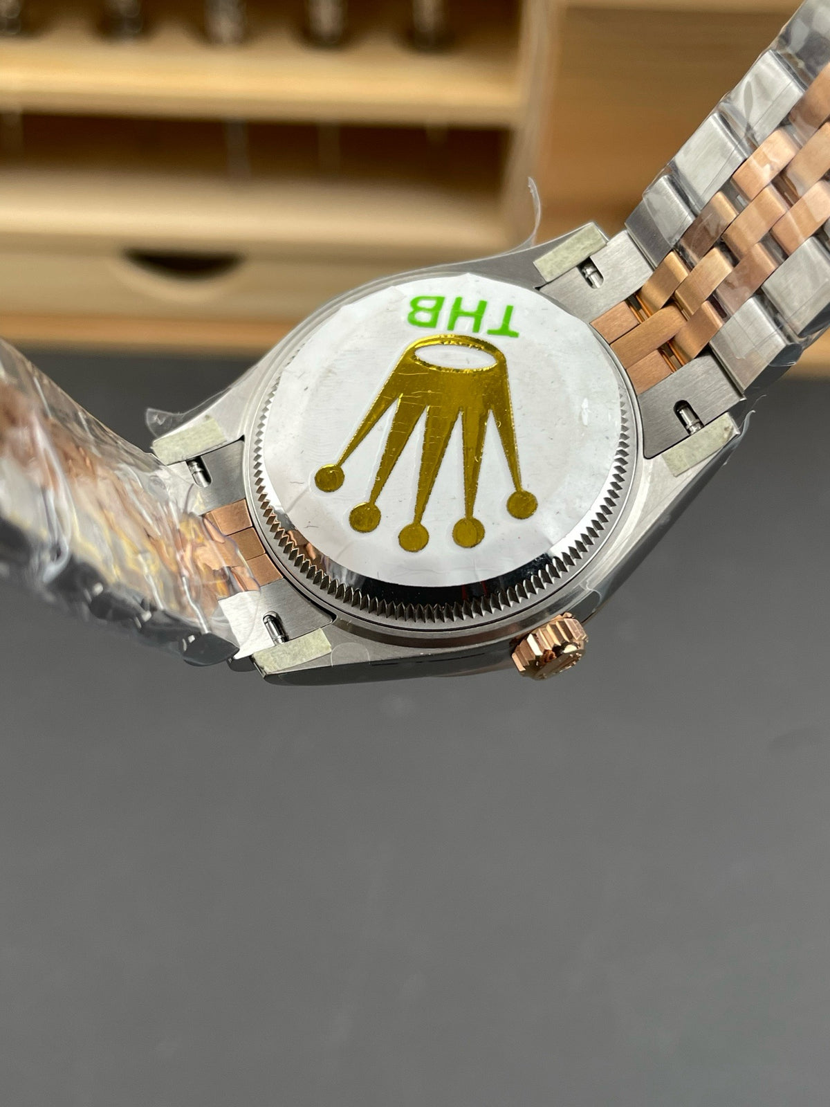 Rose Gold Silver Watch