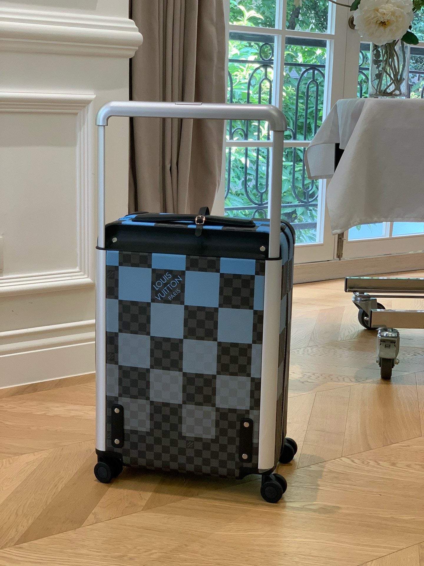 Orange and Blue Suitcase