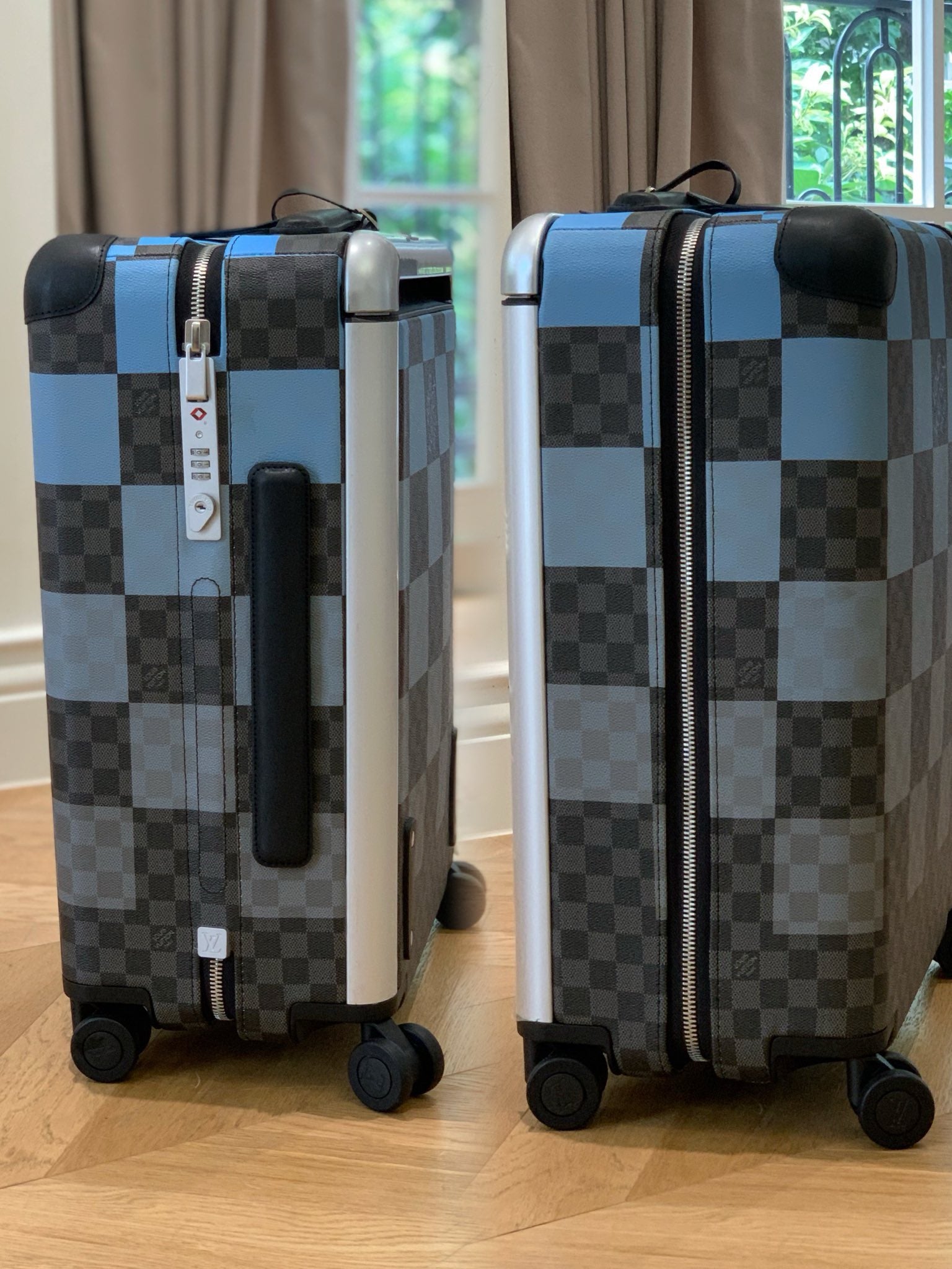 Orange and Blue Suitcase