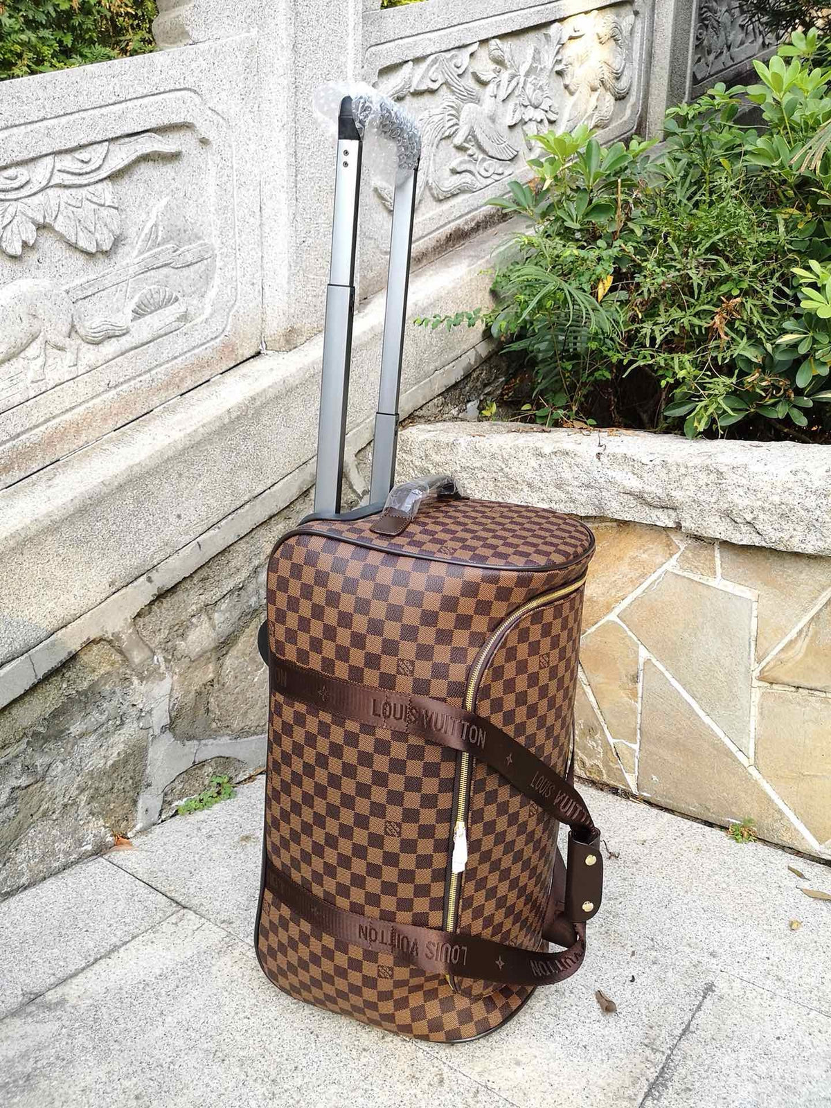 Brown and Grey Suitcase