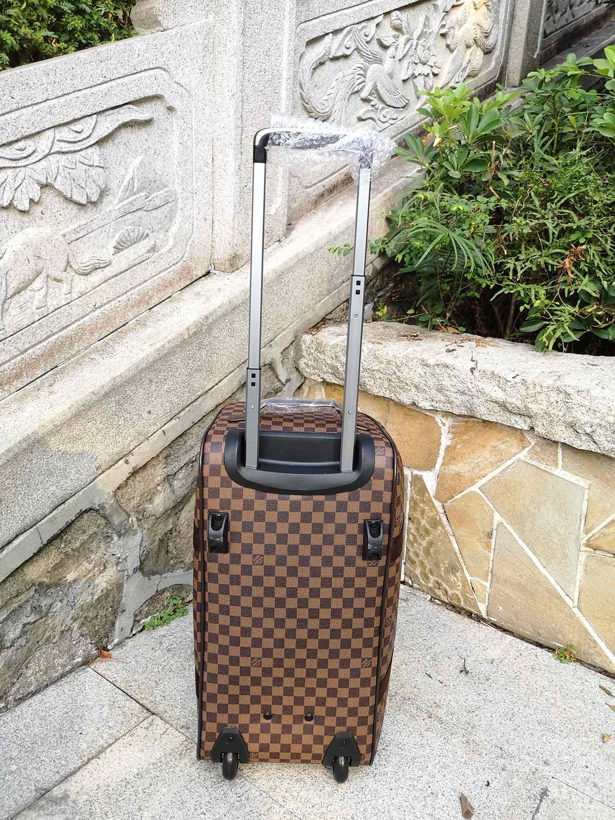 Brown and Grey Suitcase