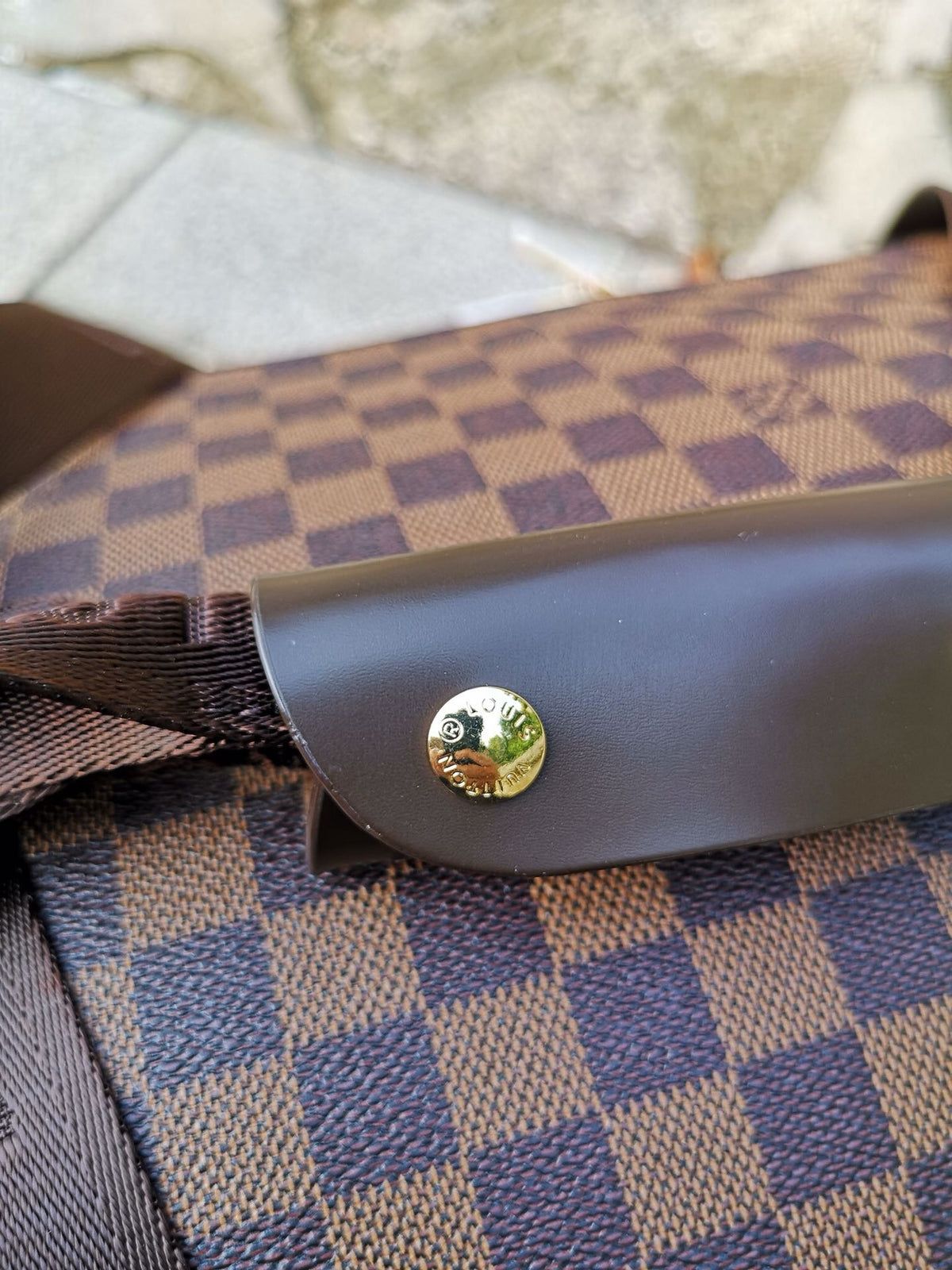Brown and Grey Suitcase