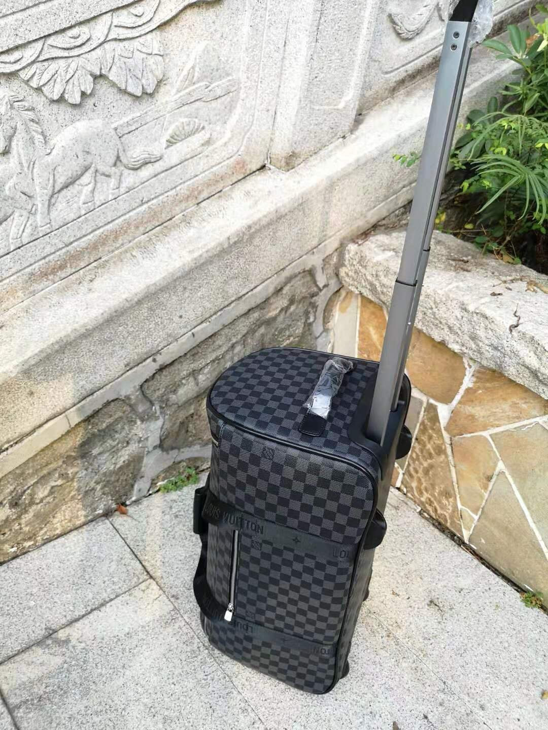 Brown and Grey Suitcase