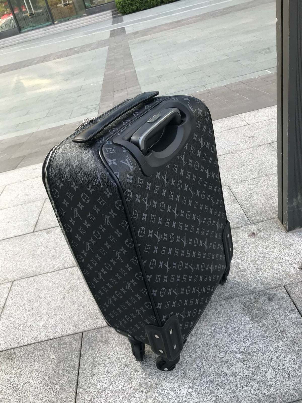 Brown and Grey Suitcase