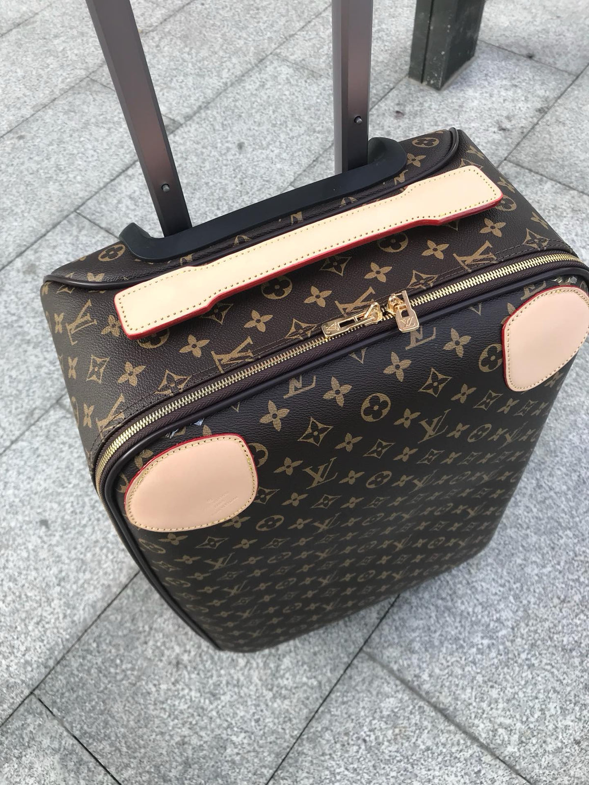 Brown and Grey Suitcase