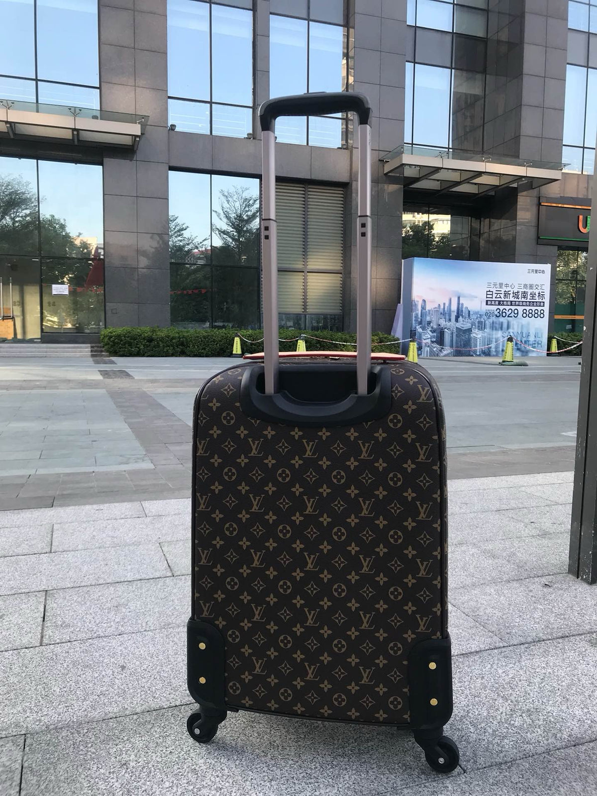 Brown and Grey Suitcase