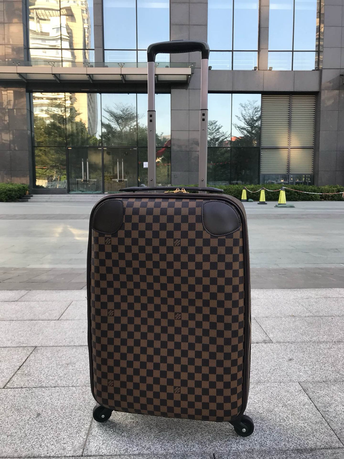 Brown and Grey Suitcase