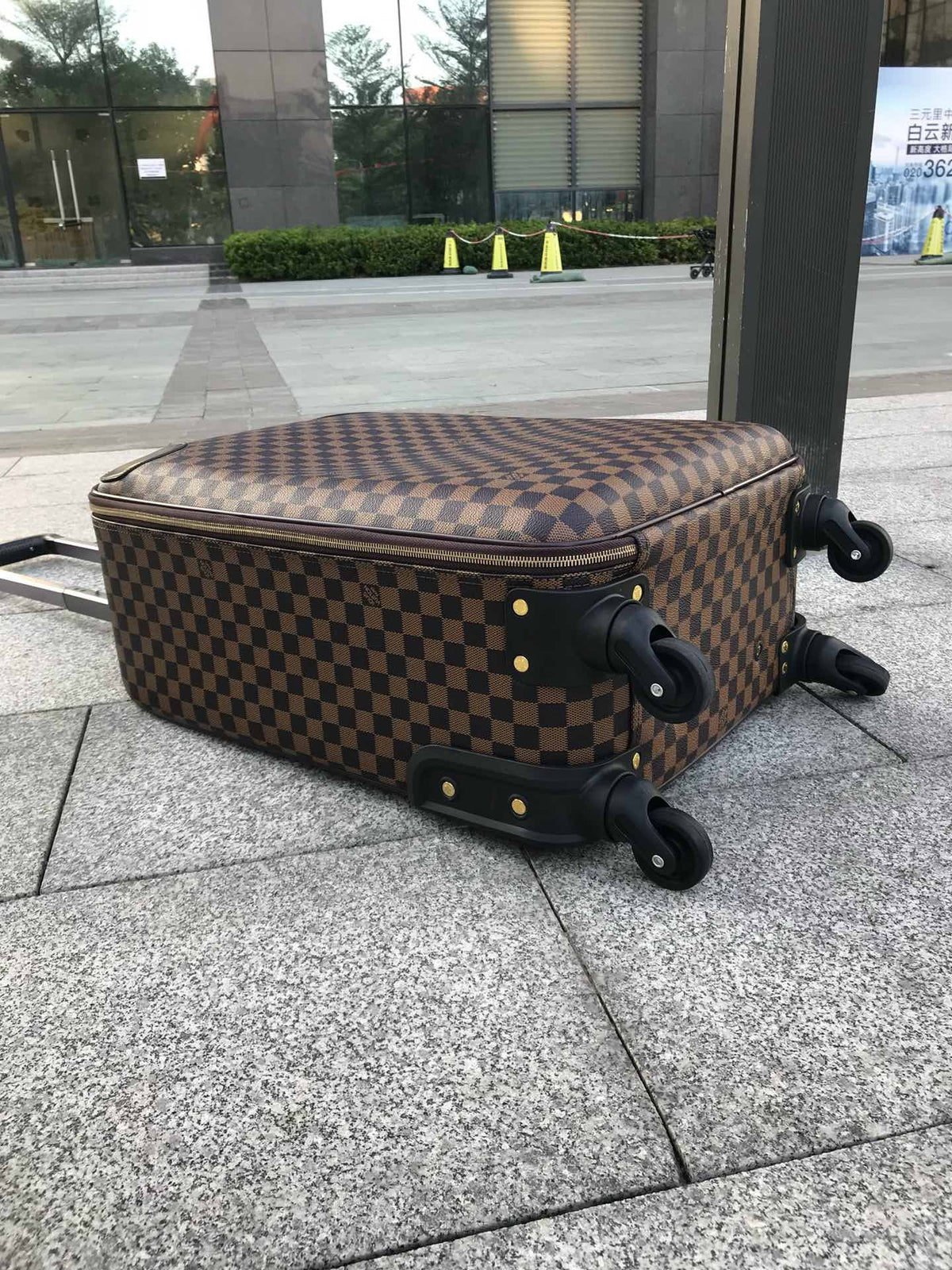 Brown and Grey Suitcase