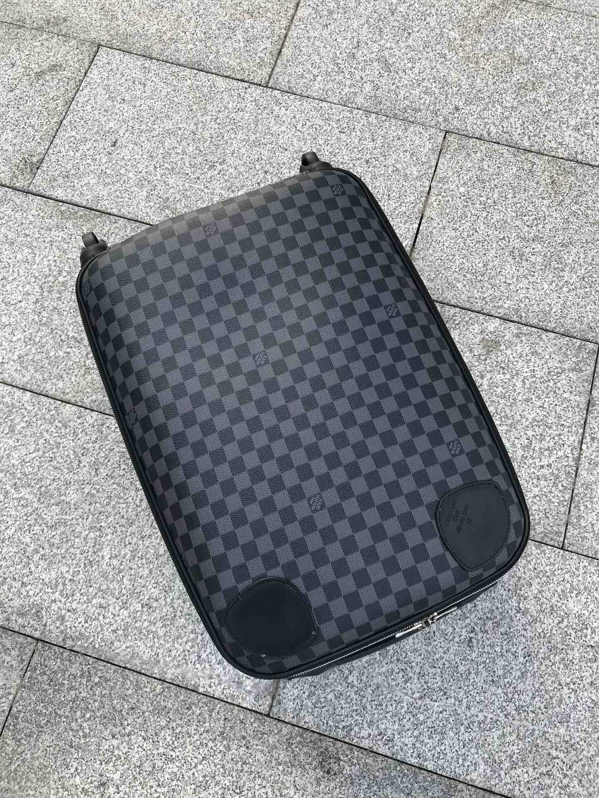 Brown and Grey Suitcase