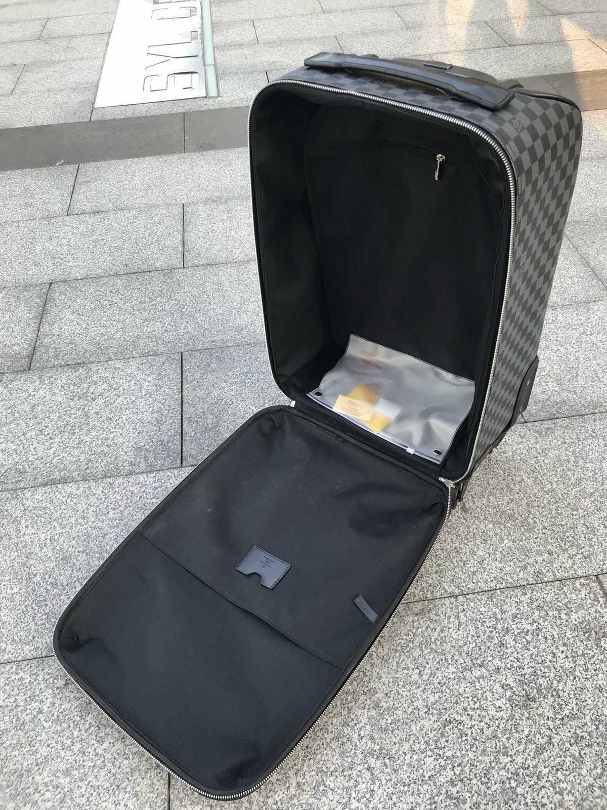 Brown and Grey Suitcase
