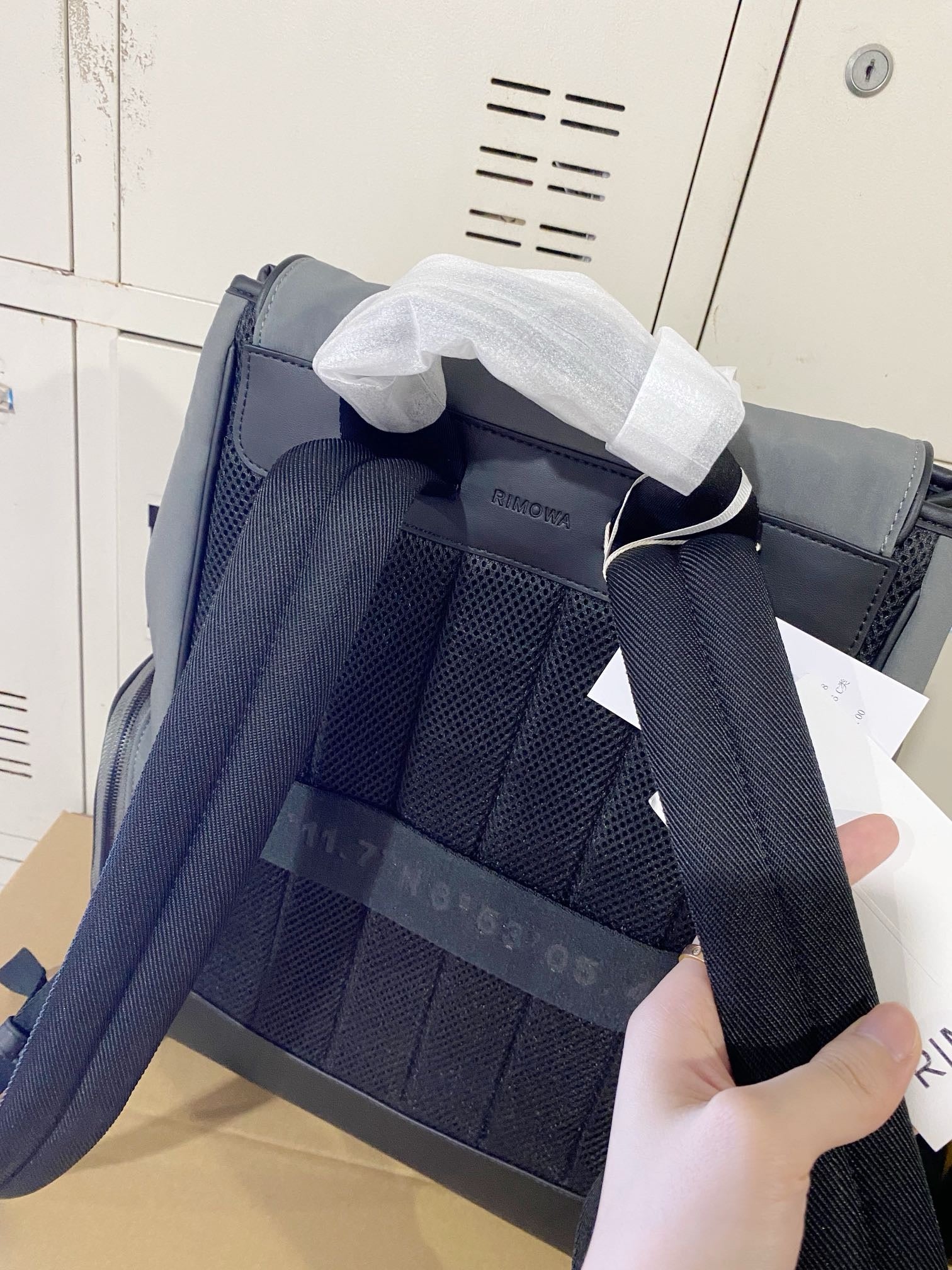 Grey Blue Backpack