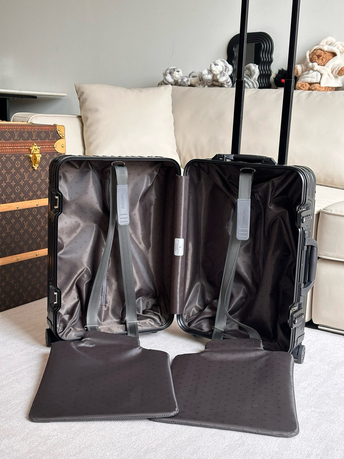 Black and Silver Suitcase