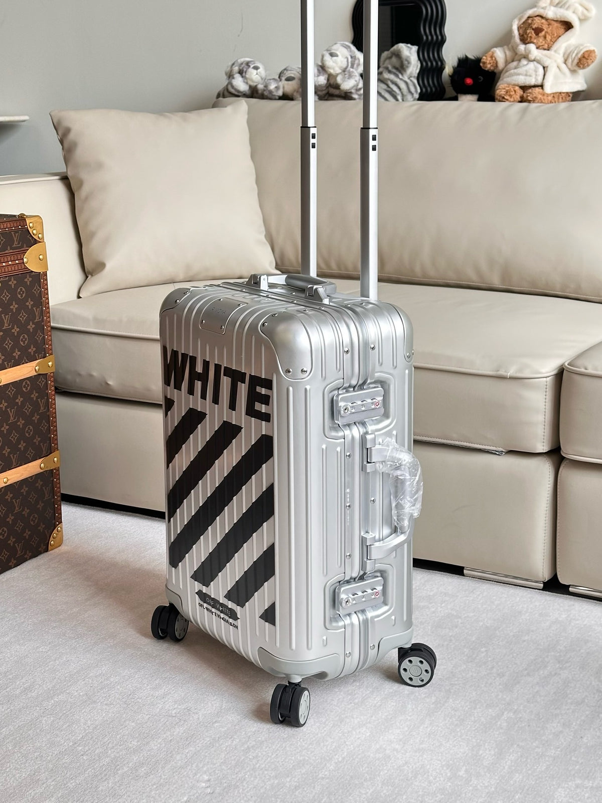 Black and Silver Suitcase