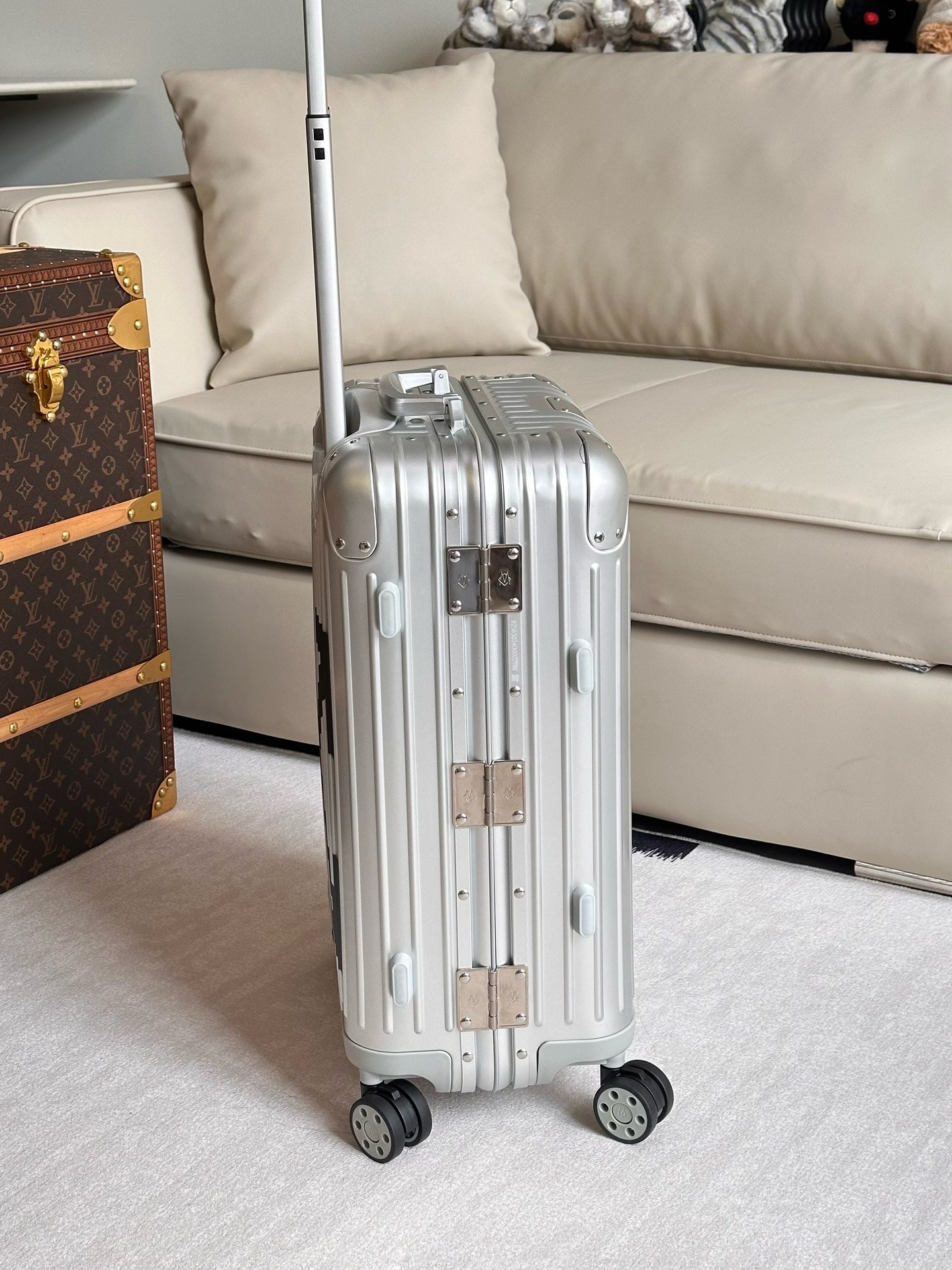 Black and Silver Suitcase