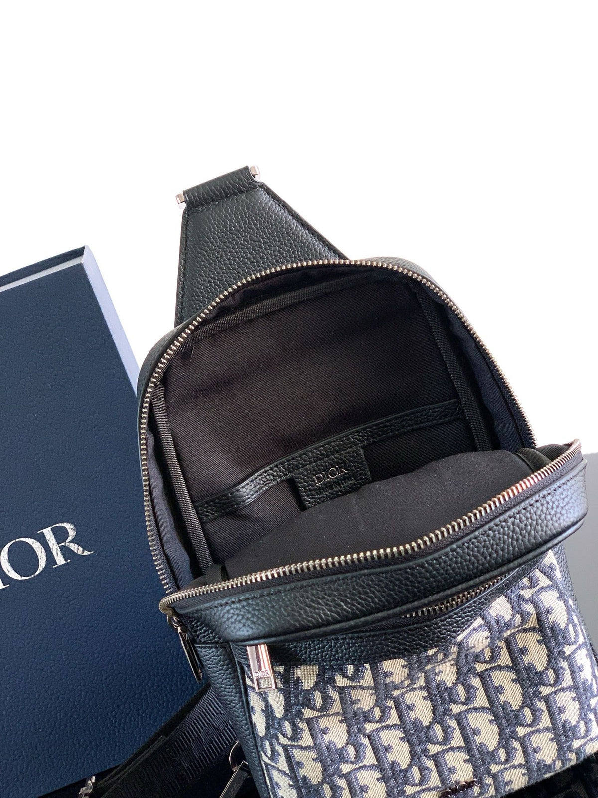 Black and Beige Backpack