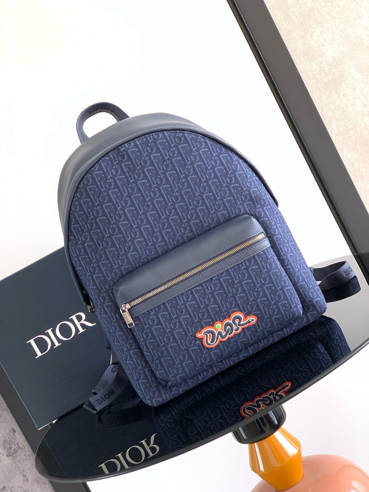 Dark Blue and Black Backpack