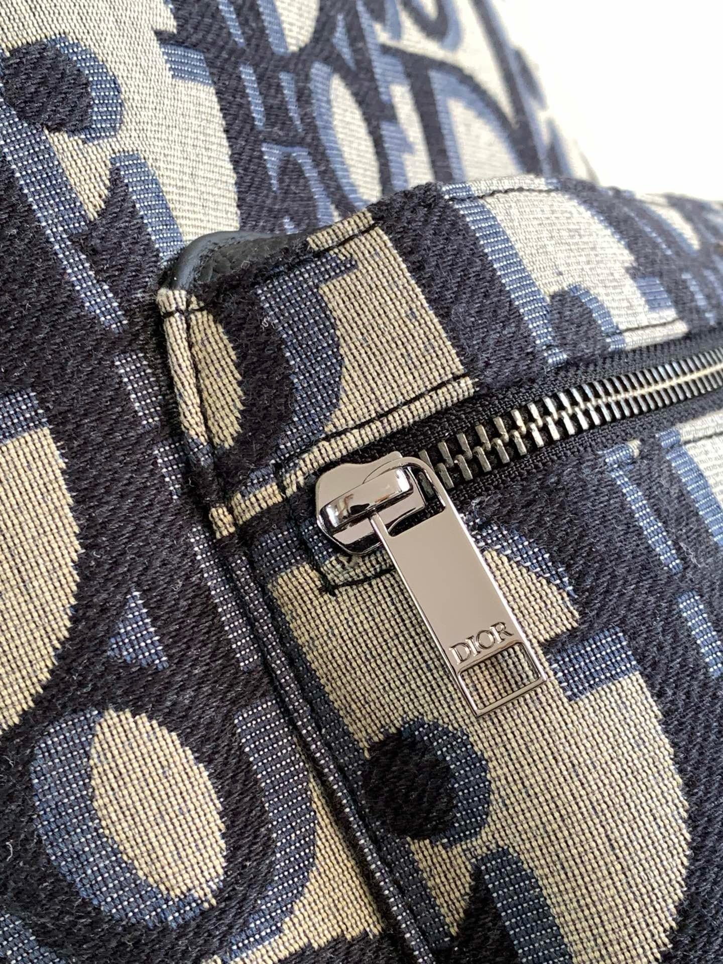 Dark Blue and Beige Backpack