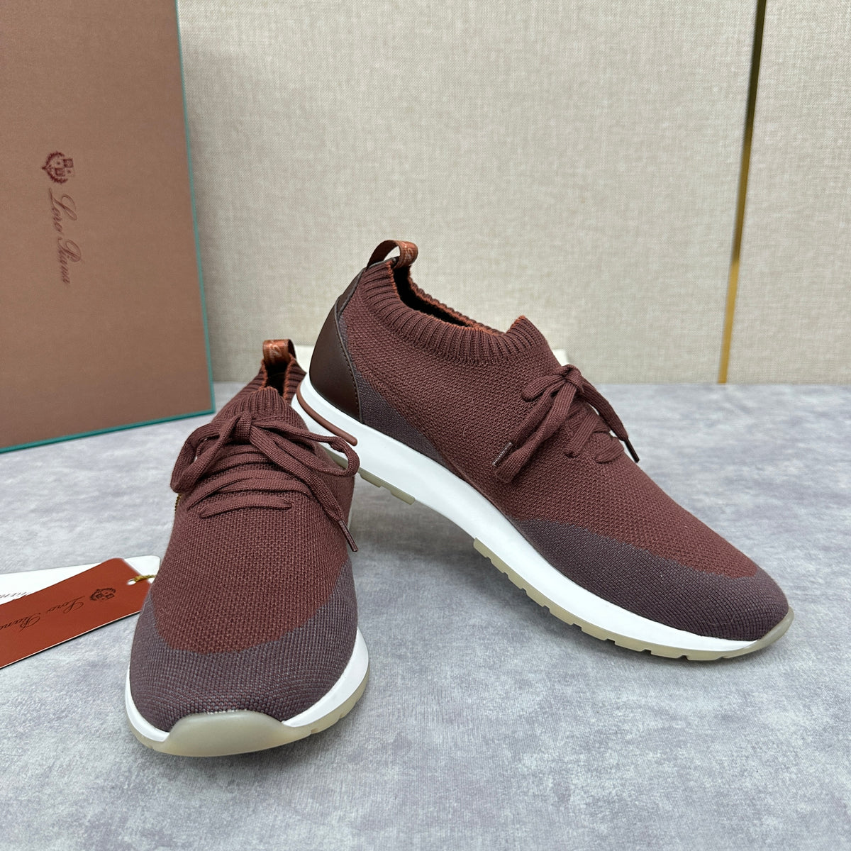 Grey, Blue, Brown, and Green Shoes