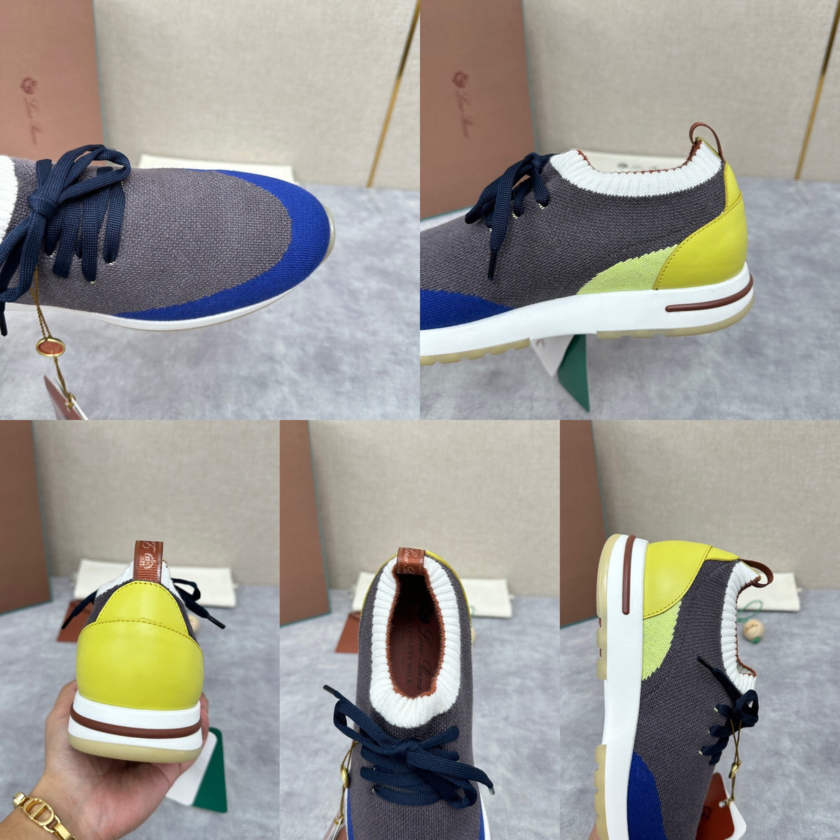 Blue, grey and Black Shoes