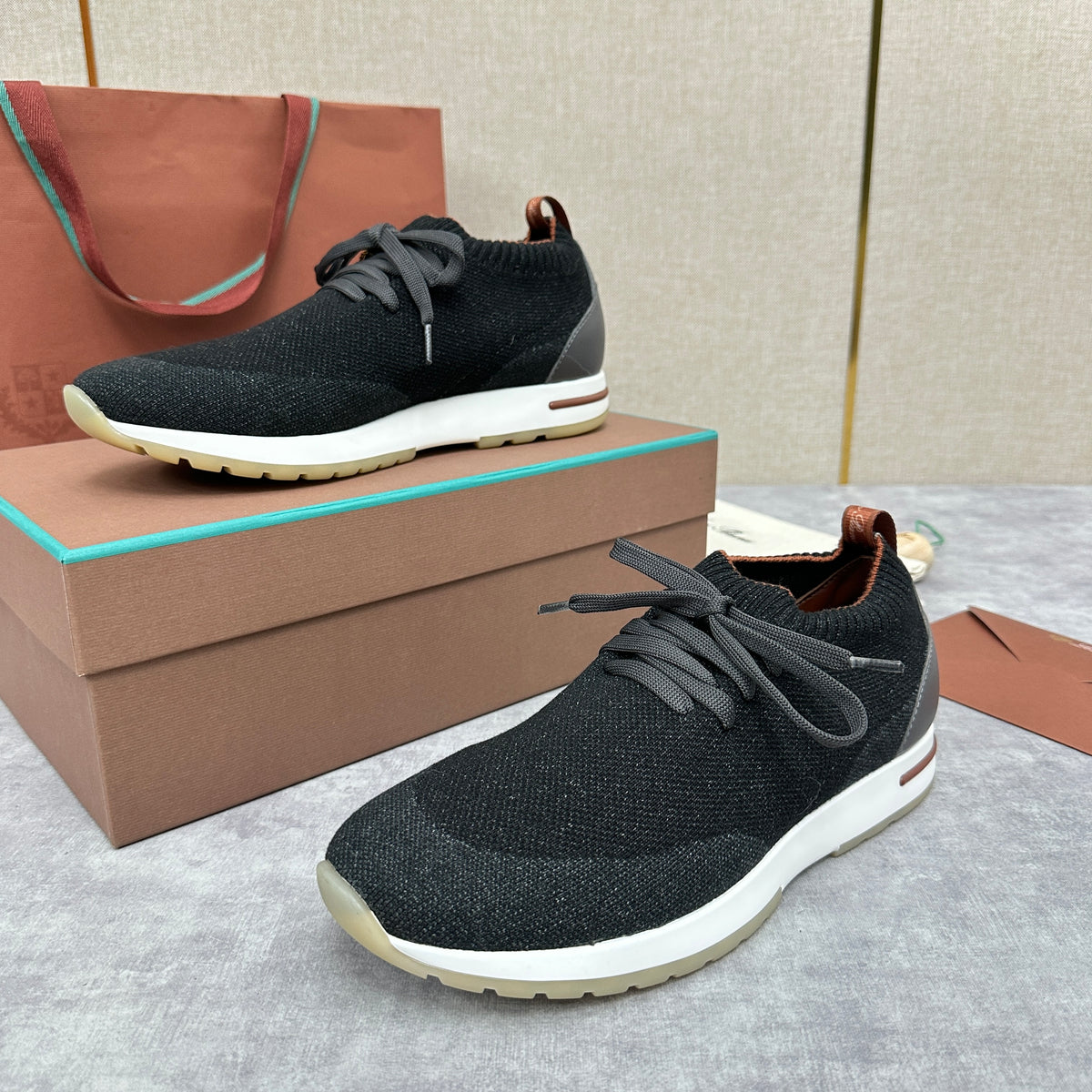 Blue, grey and Black Shoes