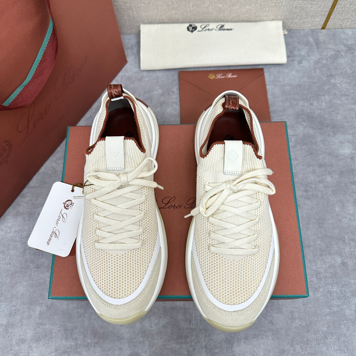 White, Black and Blue Shoes
