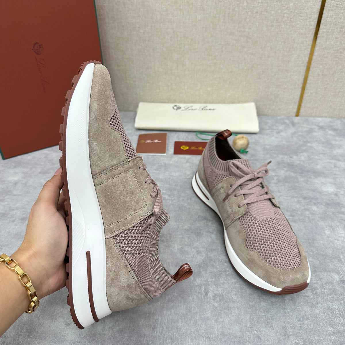 Grey, Blue, Pink and Black Shoes - FashionHype.xyz